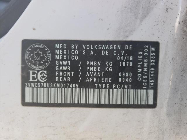 2019 VOLKSWAGEN JETTA SEL - 3VWE57BU3KM017405