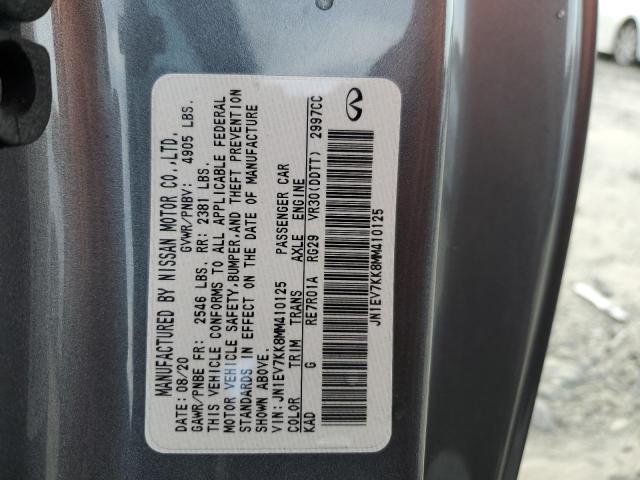 2021 INFINITI Q60 LUXE - JN1EV7KK8MM410125