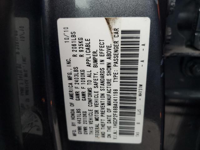 1HGCP2F88BA041198 | 2011 Honda accord exl