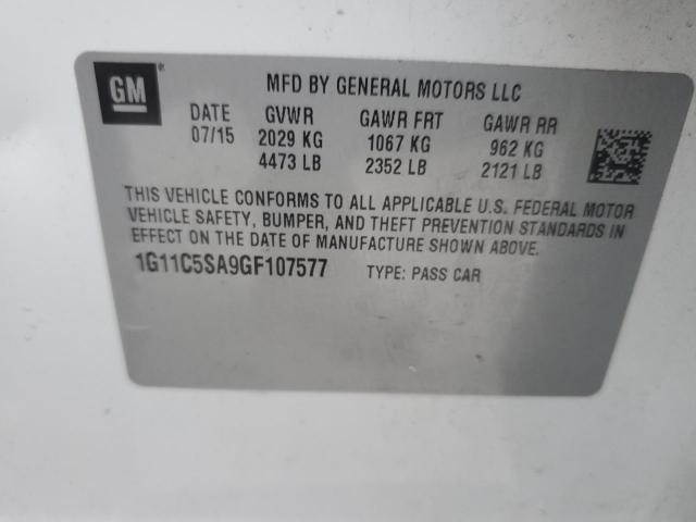 2016 Chevrolet Malibu Limited Lt VIN: 1G11C5SA9GF107577 Lot: 82354633