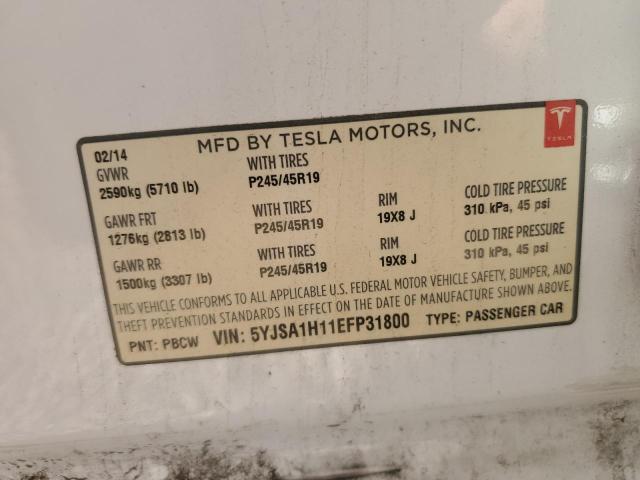 5YJSA1H11EFP31800 | 2014 TESLA MODEL S