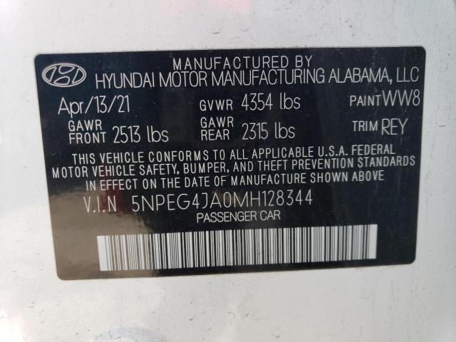 5NPEG4JA0MH128344 | 2021 HYUNDAI SONATA SE