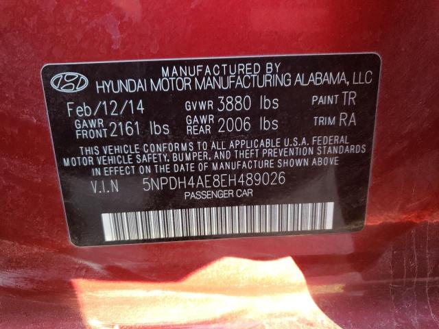 5NPDH4AE8EH489026 | 2014 HYUNDAI ELANTRA SE