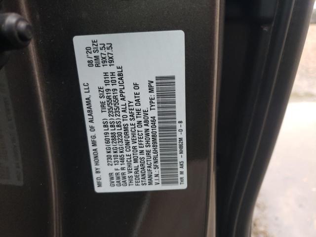 5FNRL6H89MB010464 2021 HONDA ODYSSEY, photo no. 13