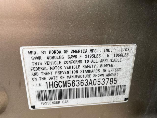 1HGCM56363A053785 | 2003 Honda accord lx