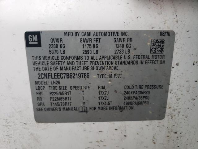 Image 13 of 2011 Chevrolet Equinox salvage vehicle - Lot #40402524 at Copart