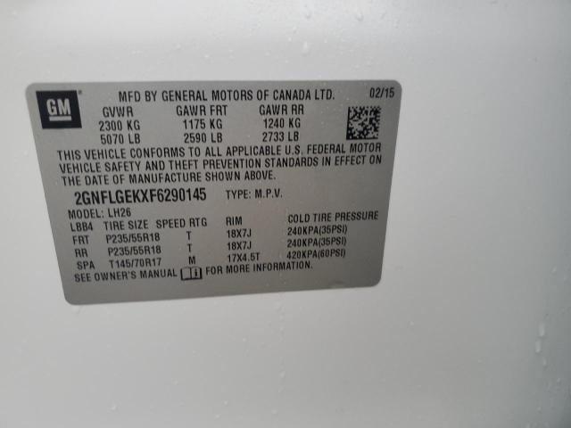 2GNFLGEKXF6290145 | 2015 CHEVROLET EQUINOX LT