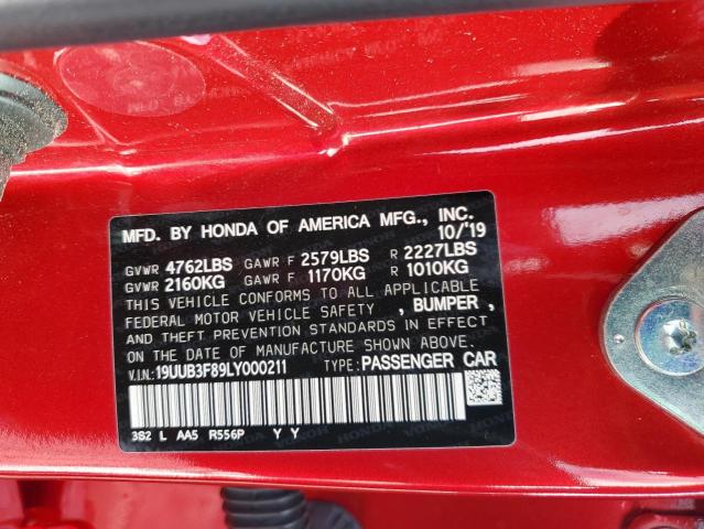 2020 ACURA TLX ADVANC 19UUB3F89LY000211