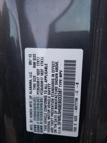 5FNRL5H68EB033387 | 2014 HONDA ODYSSEY EX