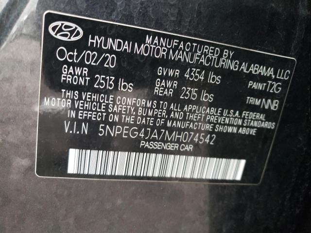 5NPEG4JA7MH074542 | 2021 HYUNDAI SONATA SE