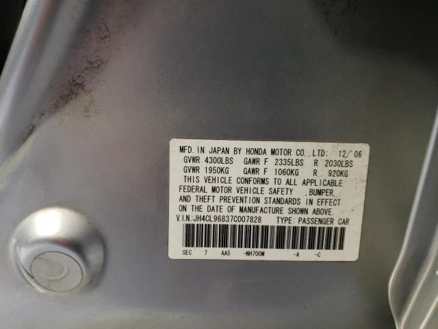 Image 12 of 2007 Acura TSX salvage vehicle - Lot #38993024 at Copart