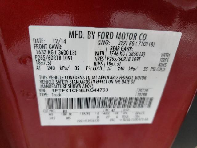 1FTFX1CF9EKG44703 | 2014 FORD F150 SUPER