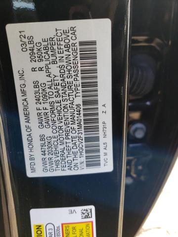 1HGCV2F31MA014406 | 2021 HONDA ACCORD SPO