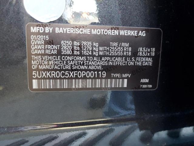 VIN 5UXKR0C5XF0P00119 2015 BMW X5, Xdrive35I no.14