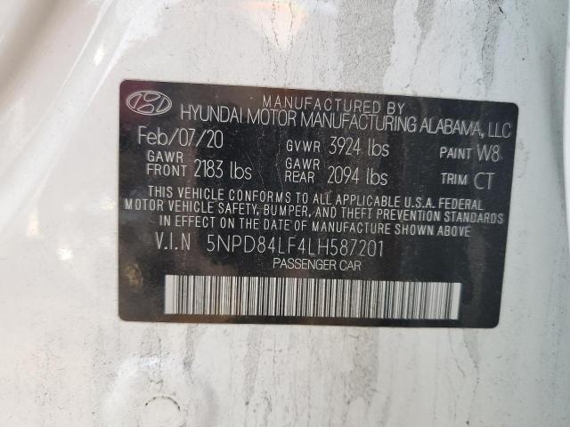 VIN 5NPD84LF4LH587201 2020 HYUNDAI ELANTRA no.12