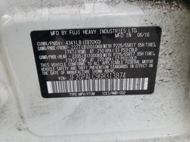 JF2GPALC9GH313874 | 2016 SUBARU CROSSTREK