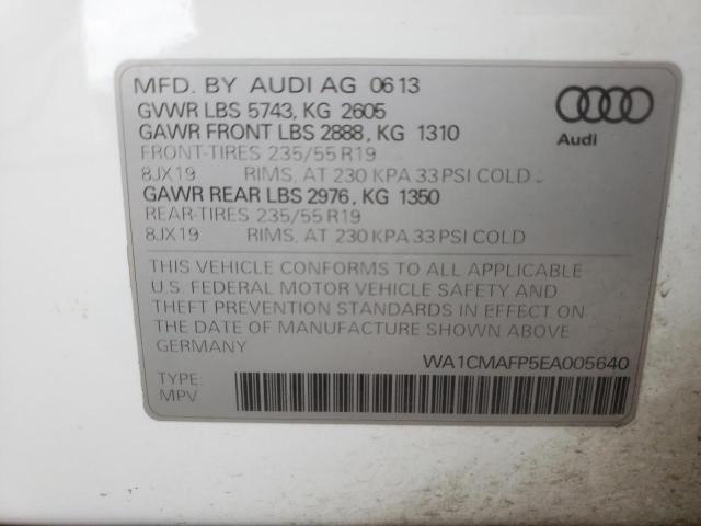 WA1CMAFP5EA005640 | 2014 AUDI Q5 TDI PRE