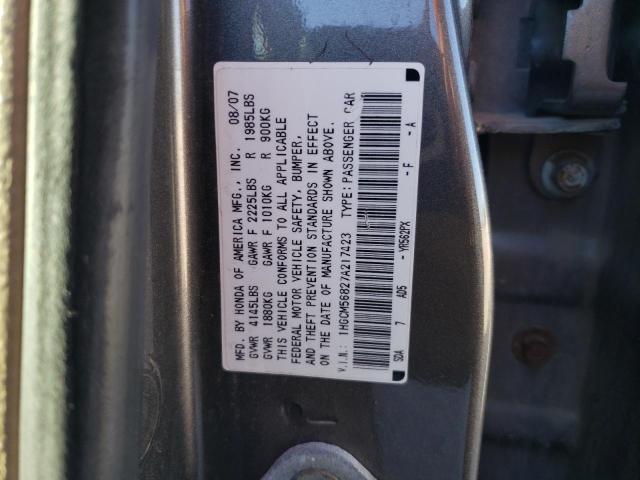 1HGCM56827A217423 2007 Honda Accord Ex