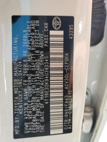 2004 Toyota Camry Le VIN: 4T1BE32K94U343345 Lot: 54647014