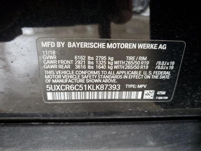 5UXCR6C51KLK87393 2019 BMW X5, photo no. 13