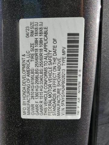 5FNYG1H24PB028213 | 2023 HONDA PILOT LX