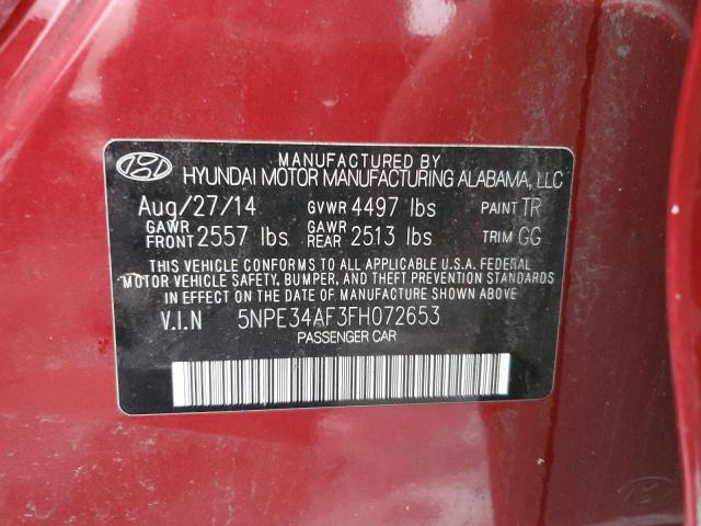 VIN 5NPE24AF9KH776207 2019 Hyundai Sonata, SE no.12