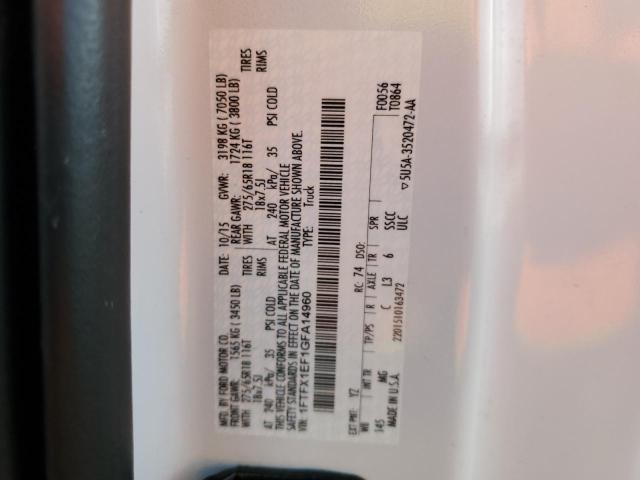 2016 FORD F150 SUPER 1FTFX1EF1GFA14960