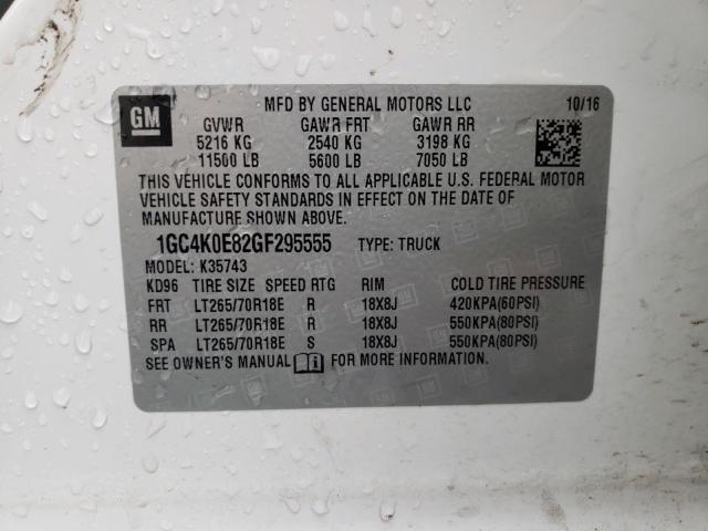 2016 CHEVROLET 3500 1GC4K0E82GF295555