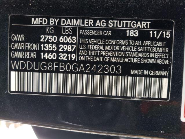 WDDUG8FB0GA242303 | 2016 MERCEDES-BENZ S 550 4MAT