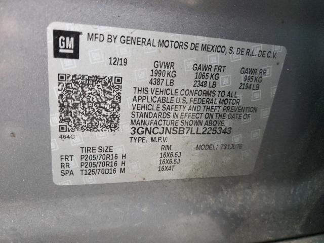 2020 CHEVROLET TRAX LS - 3GNCJNSB7LL225343