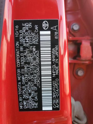 2016 TOYOTA PRIUS C - JTDKDTB34G1589063