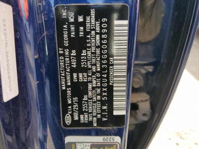 2016 KIA OPTIMA EX - 5XXGU4L36GG068909