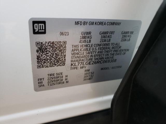 2024 CHEVROLET TRAX 1RS KL77LGE26RC069308