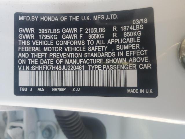 2018 HONDA CIVIC SPOR - SHHFK7H48JU220461