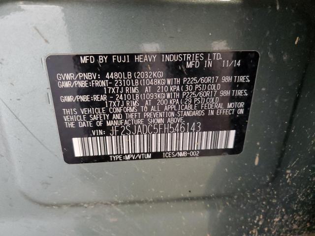 JF2SJADC5FH546143 | 2015 SUBARU FORESTER 2