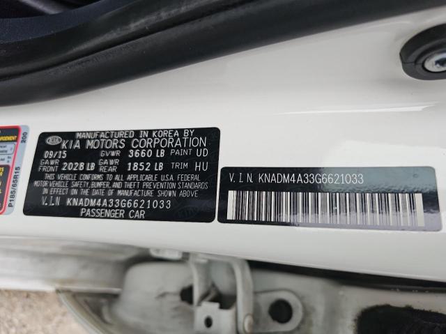 KNADM4A33G6621033 | 2016 KIA rio lx