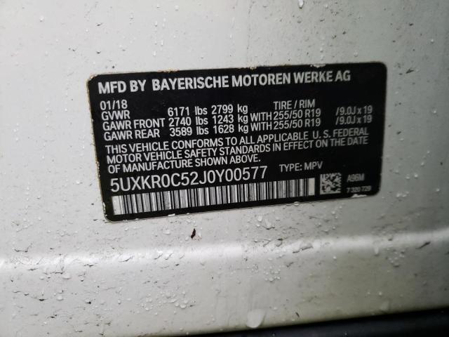 5UXKR0C52J0Y00577 2018 BMW X5, photo no. 14