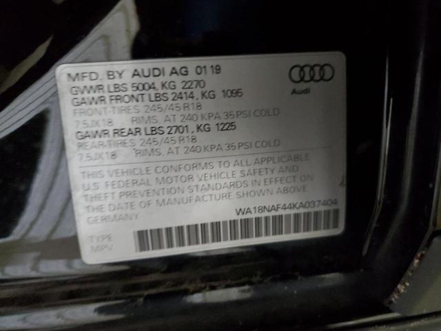 WA18NAF44KA037404 | 2019 AUDI A4 ALLROAD