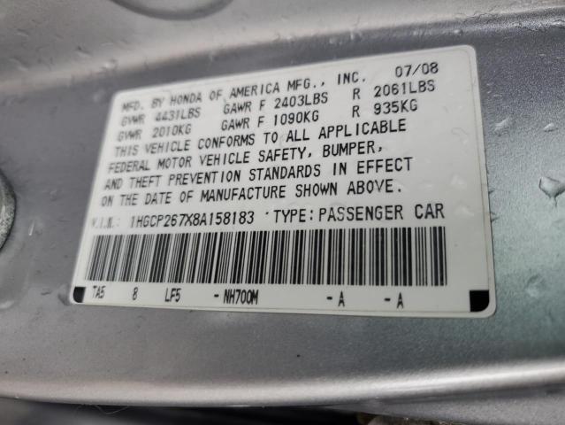 1HGCP267X8A158183 2008 Honda Accord Ex