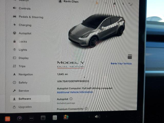 7SAYGDEF6PF808533 | 2023 TESLA MODEL Y