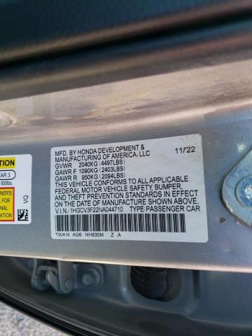 1HGCV3F22NA044710 | 2022 HONDA ACCORD HYB