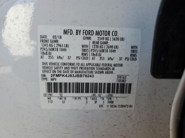 2FMPK4J83JBB78243 2018 FORD EDGE, photo no. 14