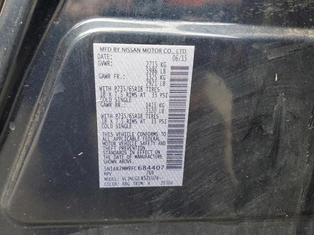 2015 NISSAN PATHFINDER 5N1AR2MM9FC684407