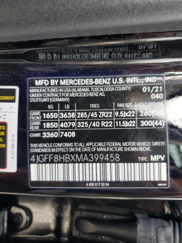 4JGFF8HBXMA399458 | 2021 MERCEDES-BENZ GLS MERCED