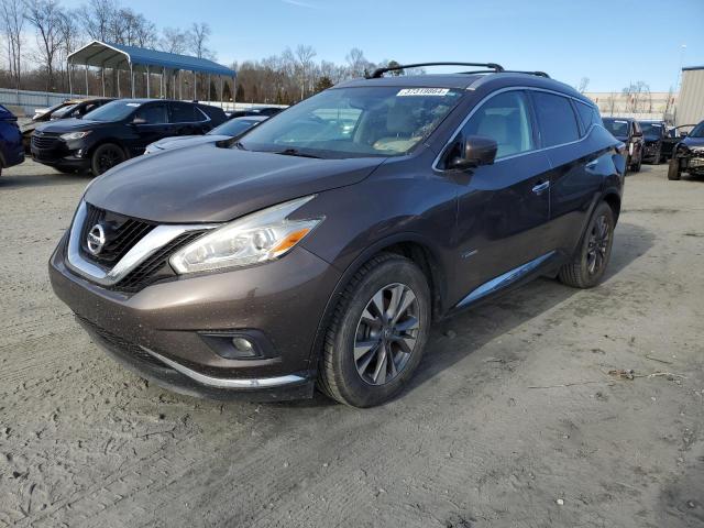 2016 NISSAN MURANO SL HEV for Sale | SC - SPARTANBURG | Mon. Jan 22 ...