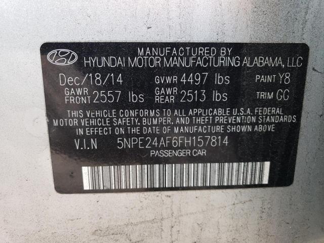 5NPE24AF6FH157814 | 2015 HYUNDAI SONATA SE