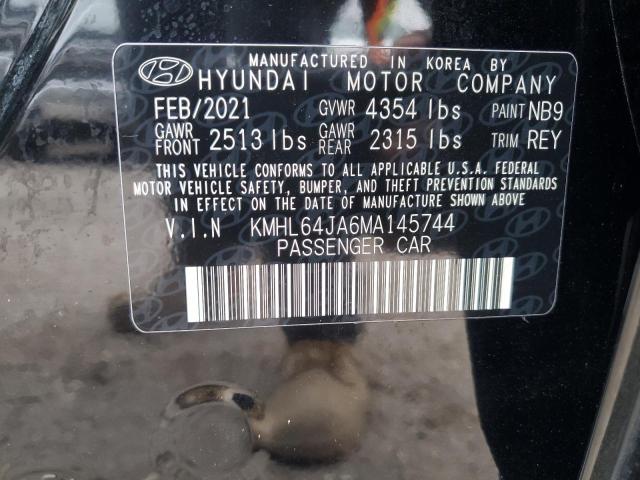 2021 HYUNDAI SONATA SEL KMHL64JA6MA145744