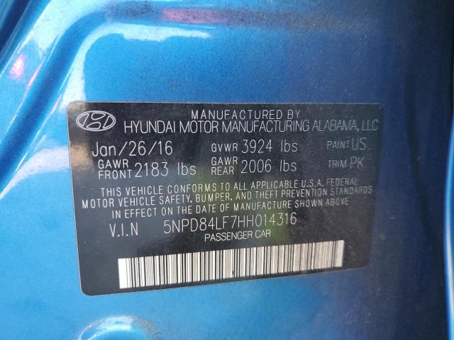 2017 HYUNDAI ELANTRA SE - 5NPD84LF7HH014316