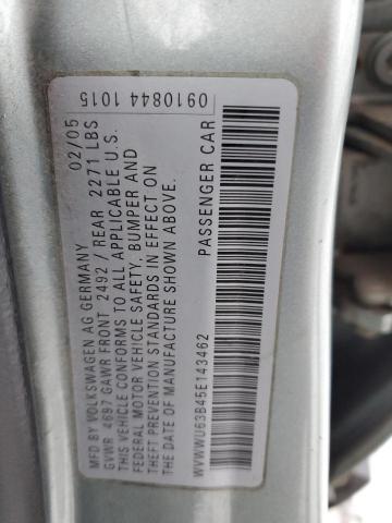 WVWWU63B45E143462 | 2005 Volkswagen passat glx