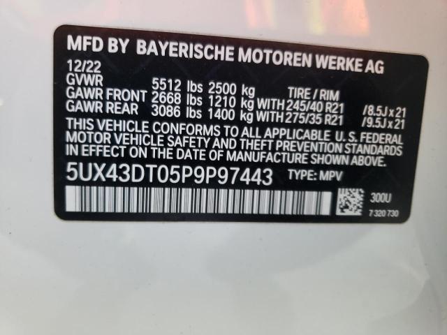 5UX43DT05P9P97443 | 2023 BMW X4 M40I